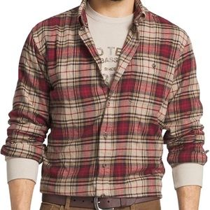 G.H. Bass & Co.  preppy western Flannels Long Sleeve Button Down Shirt size S
